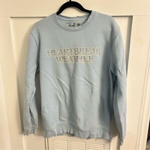 Niall Horan Heartbreak Weather Light Blue Crewneck Sweatshirt- Large